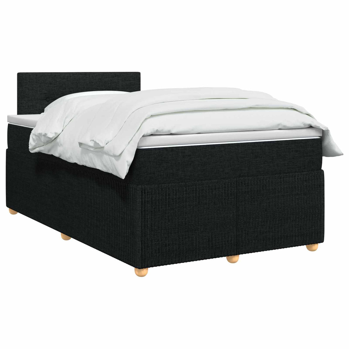 Boxspring krevet s madracem Crna 120 x 200 cm Tkanina