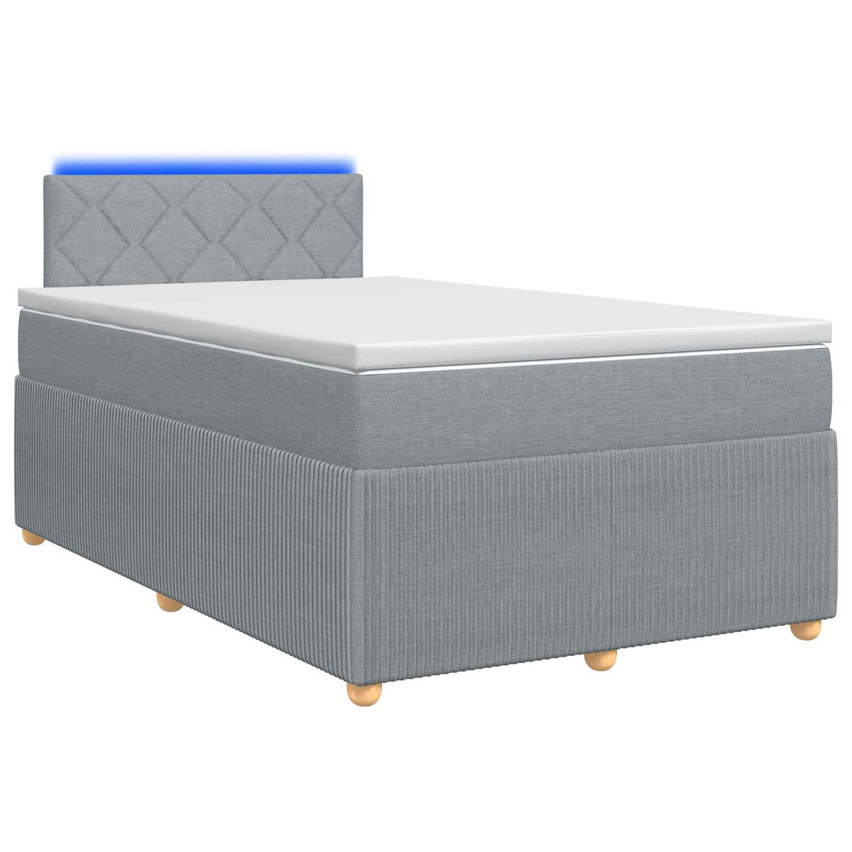 Boxspring krevet s madracem Svjetlosiva 120 x 200 cm Tkanina