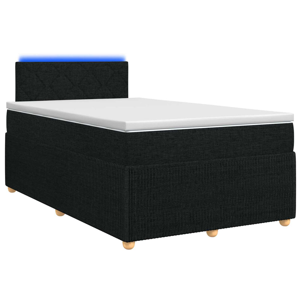 Boxspring krevet s madracem Crna 120 x 200 cm Tkanina