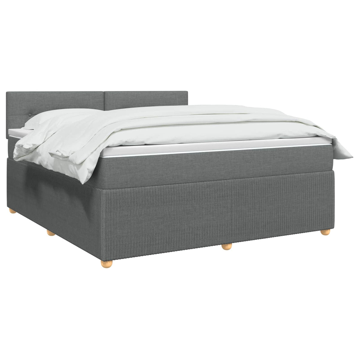 Boxspring krevet s madracem Tamnosiva 140 x 200 cm Tkanina