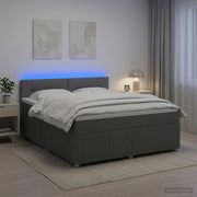 Boxspring krevet s madracem Tamnosiva 140 x 200 cm Tkanina
