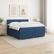 Boxspring krevet s madracem Plava 200 x 200 cm Tkanina
