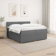 Boxspring krevet s madracem Tamnosiva 200 x 200 cm Tkanina
