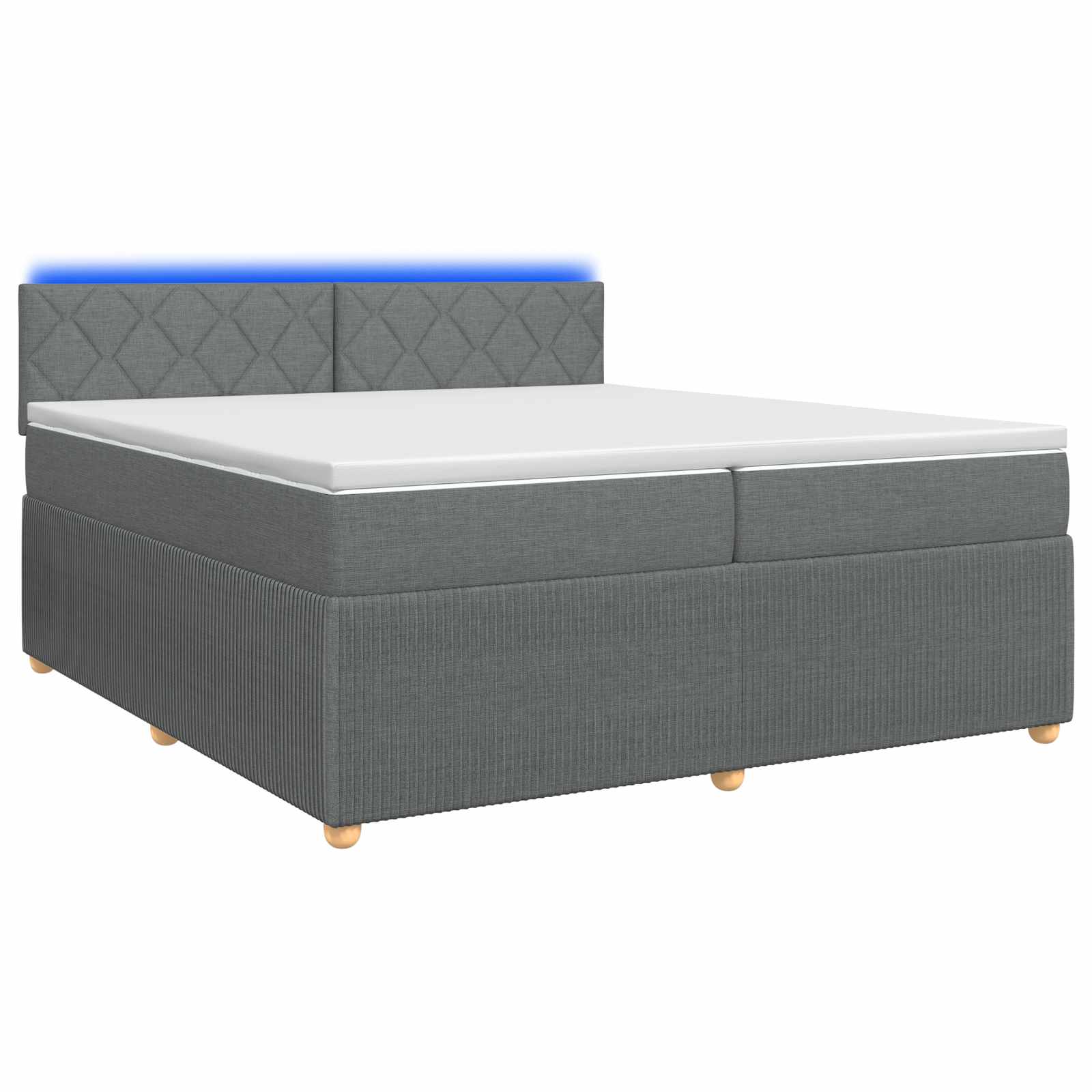 Boxspring krevet s madracem Tamnosiva 200 x 200 cm Tkanina