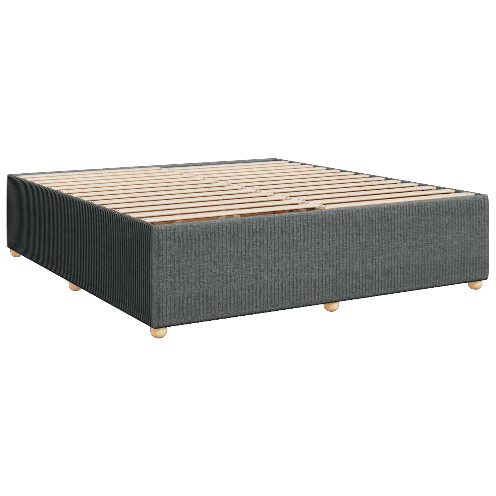 Boxspring krevet s madracem Tamnosiva 200 x 200 cm Tkanina