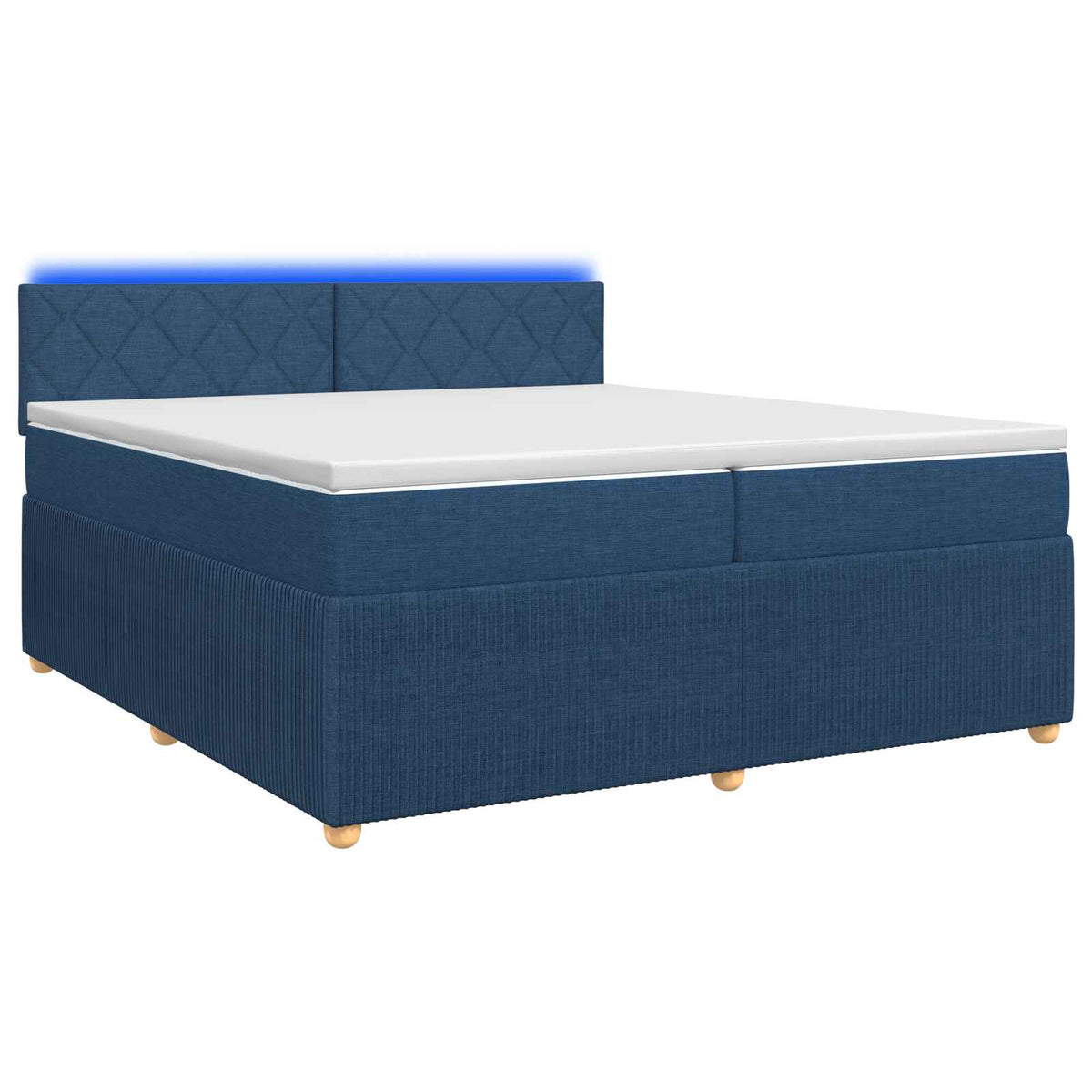 Boxspring krevet s madracem Plava 200 x 200 cm Tkanina