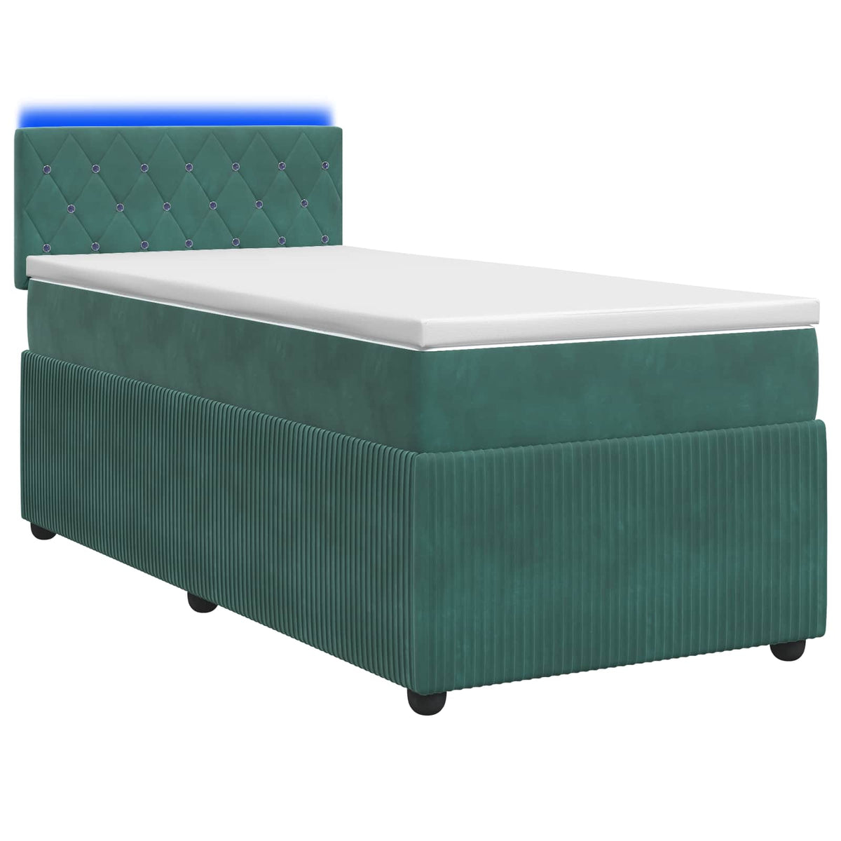 Boxspring krevet s madracem Tamnozelena 80 x 200 cm Baršun