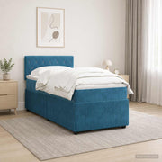 Boxspring krevet s madracem Plava 90 x 200 cm Baršun