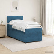 Boxspring krevet s madracem Plava 100 x 200 cm Baršun