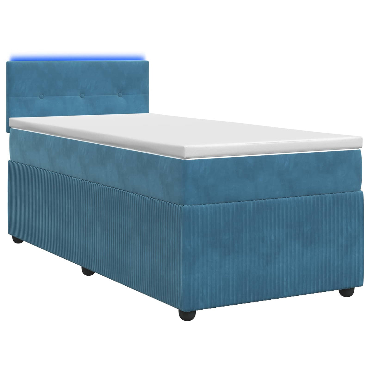 Boxspring krevet s madracem Plava 90 x 190 cm Baršun