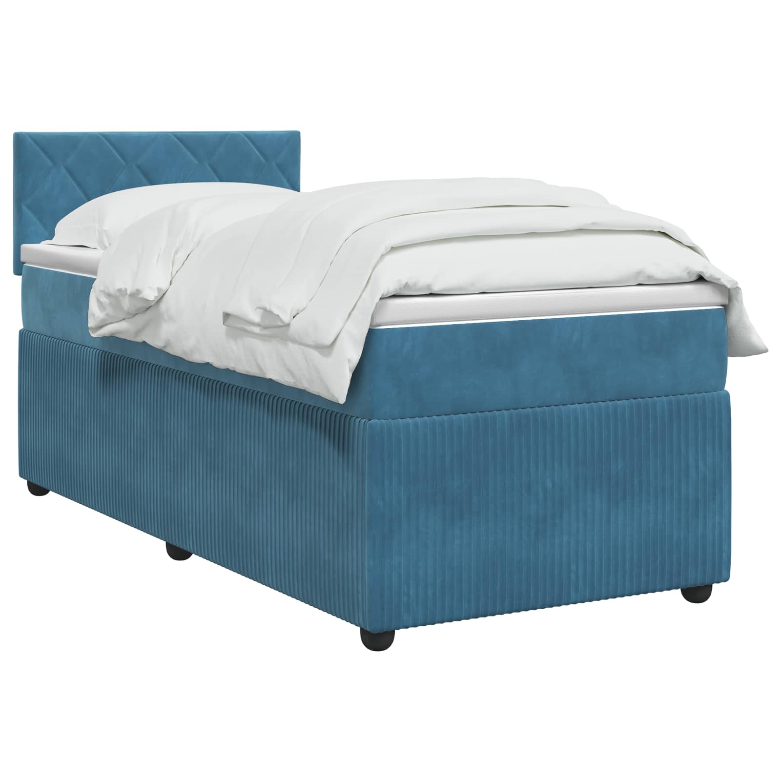 Boxspring krevet s madracem Plava 90 x 200 cm Baršun
