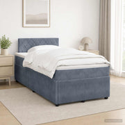 Boxspring krevet s madracem Tamnosiva 120 x 190 cm Baršun