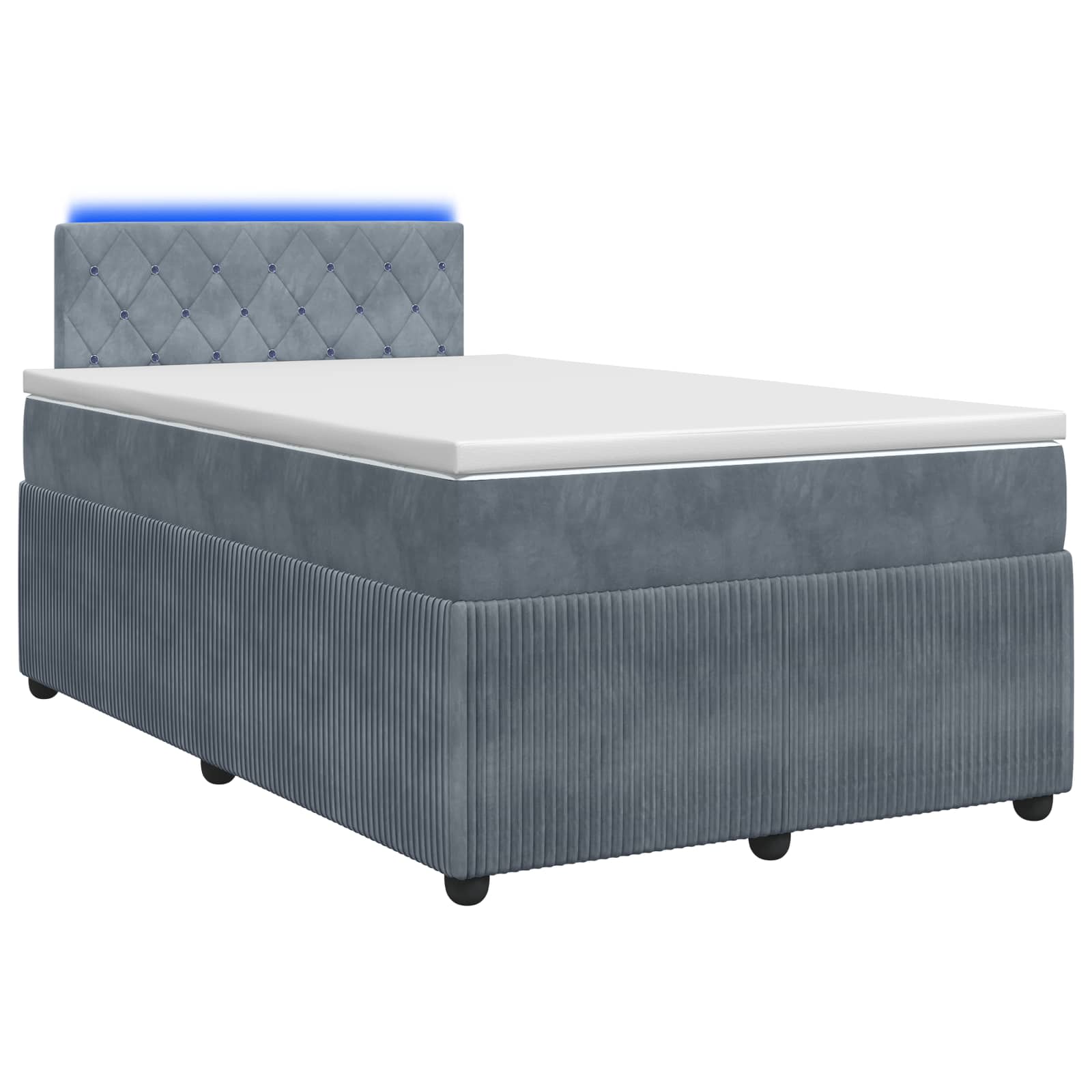 Boxspring krevet s madracem Tamnosiva 120 x 190 cm Baršun