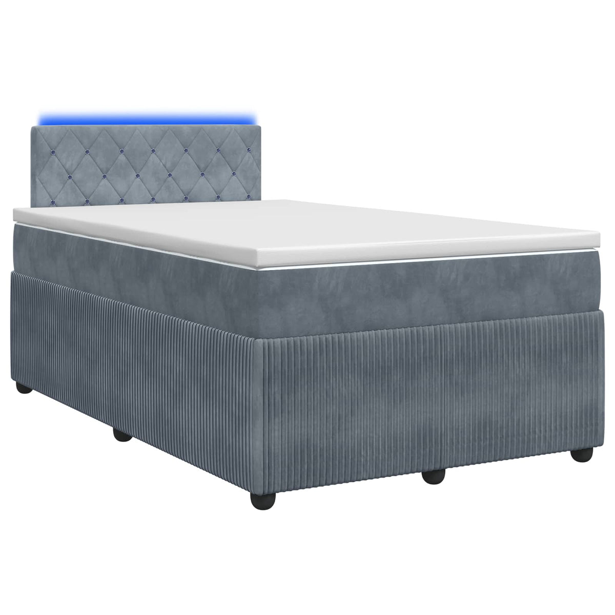 Boxspring krevet s madracem Tamnosiva 120 x 190 cm Baršun