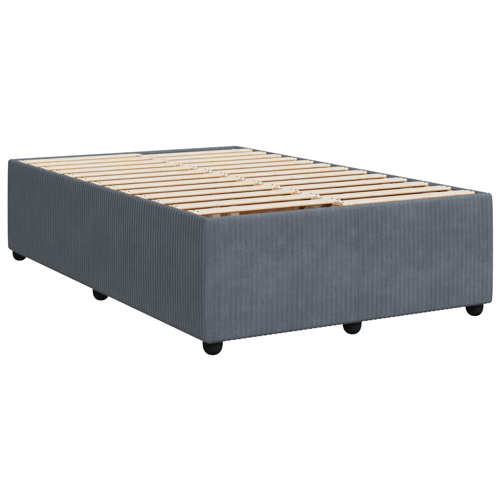 Boxspring krevet s madracem Tamnosiva 120 x 190 cm Baršun