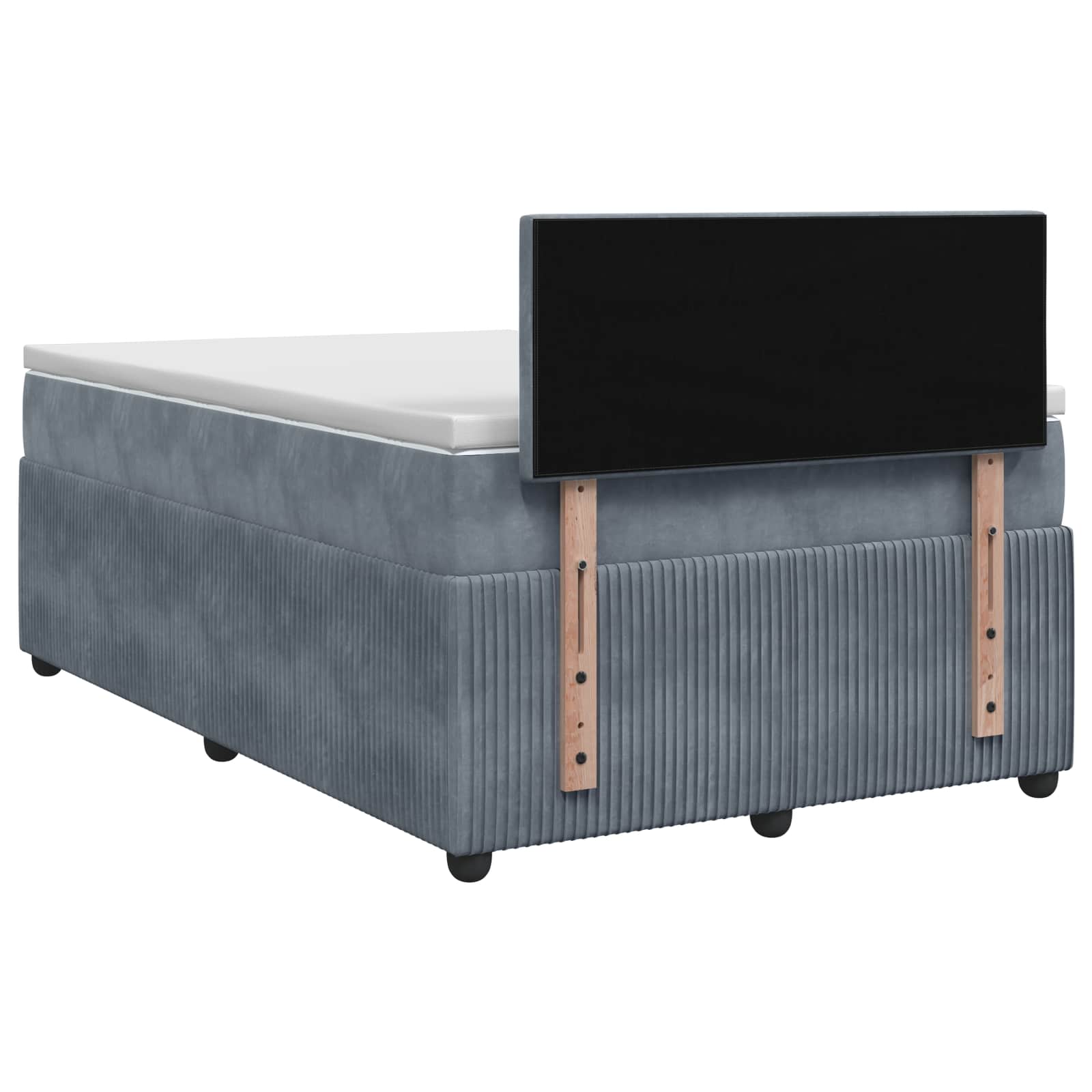 Boxspring krevet s madracem Tamnosiva 120 x 190 cm Baršun