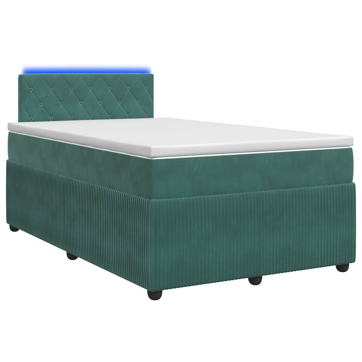 Boxspring krevet s madracem Tamnozelena 120 x 190 cm Baršun