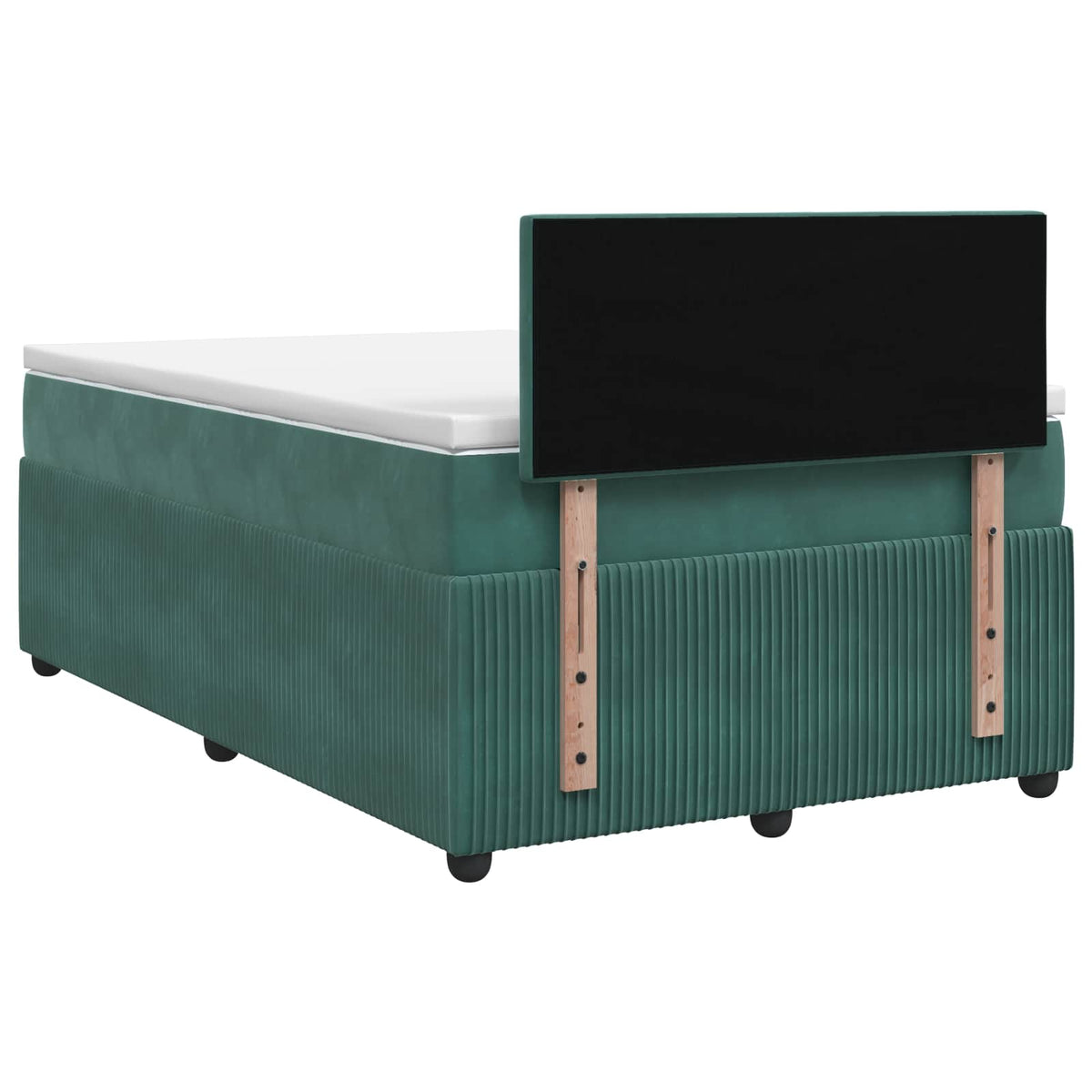 Boxspring krevet s madracem Tamnozelena 120 x 190 cm Baršun