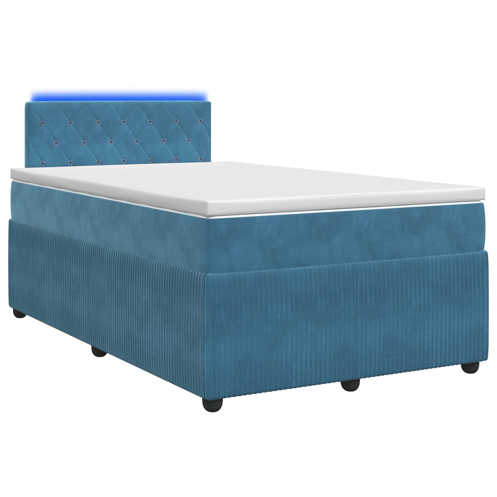 Boxspring krevet s madracem Plava 120 x 190 cm Baršun