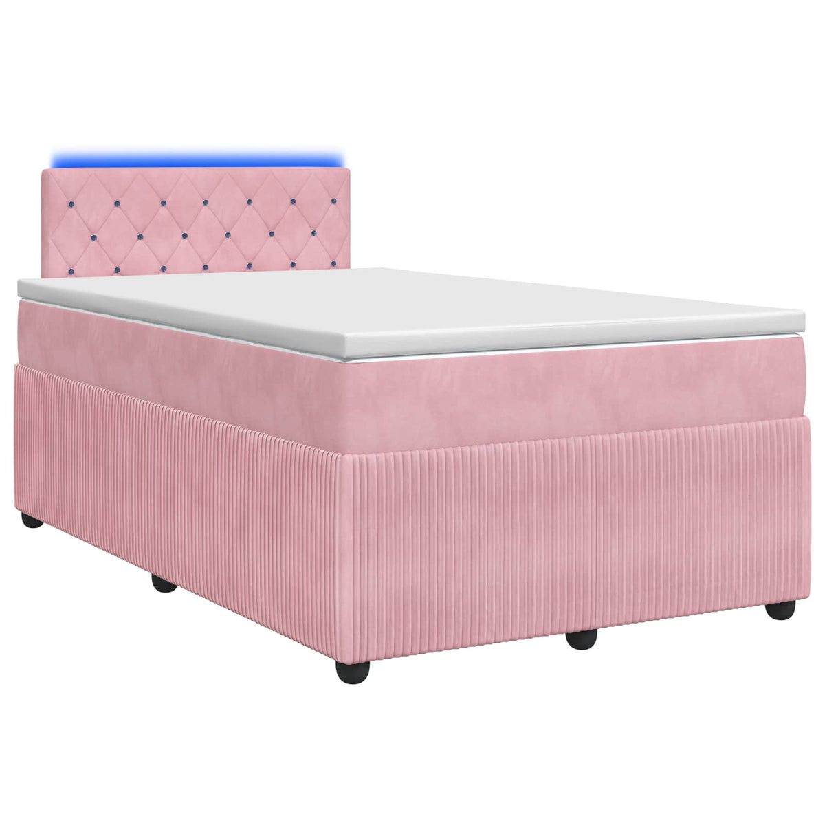 Boxspring krevet s madracem Ružičasta 120 x 190 cm Baršun