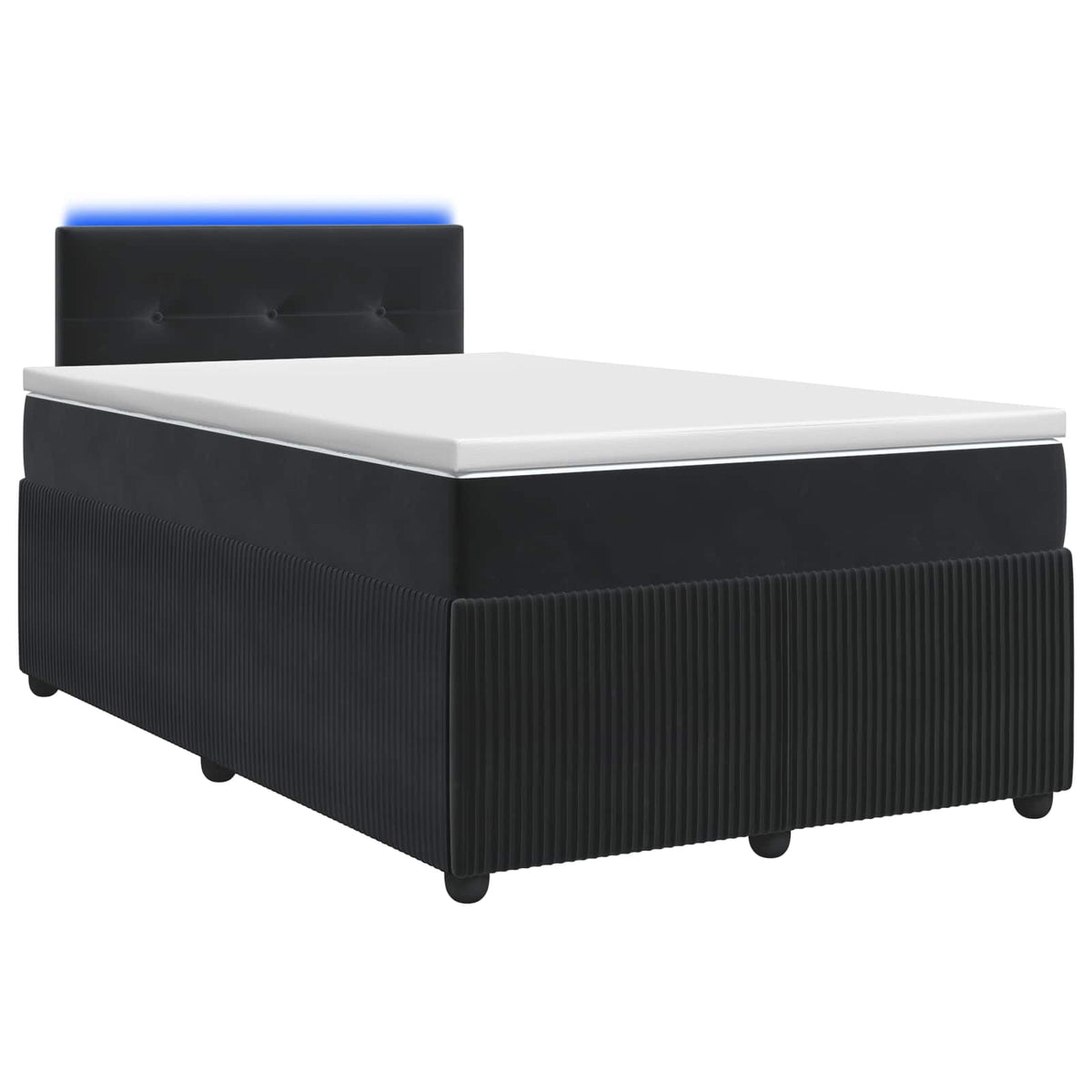 Boxspring krevet s madracem Crna 120 x 190 cm Baršun