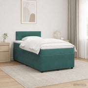 Boxspring krevet s madracem Tamnozelena 120 x 190 cm Baršun
