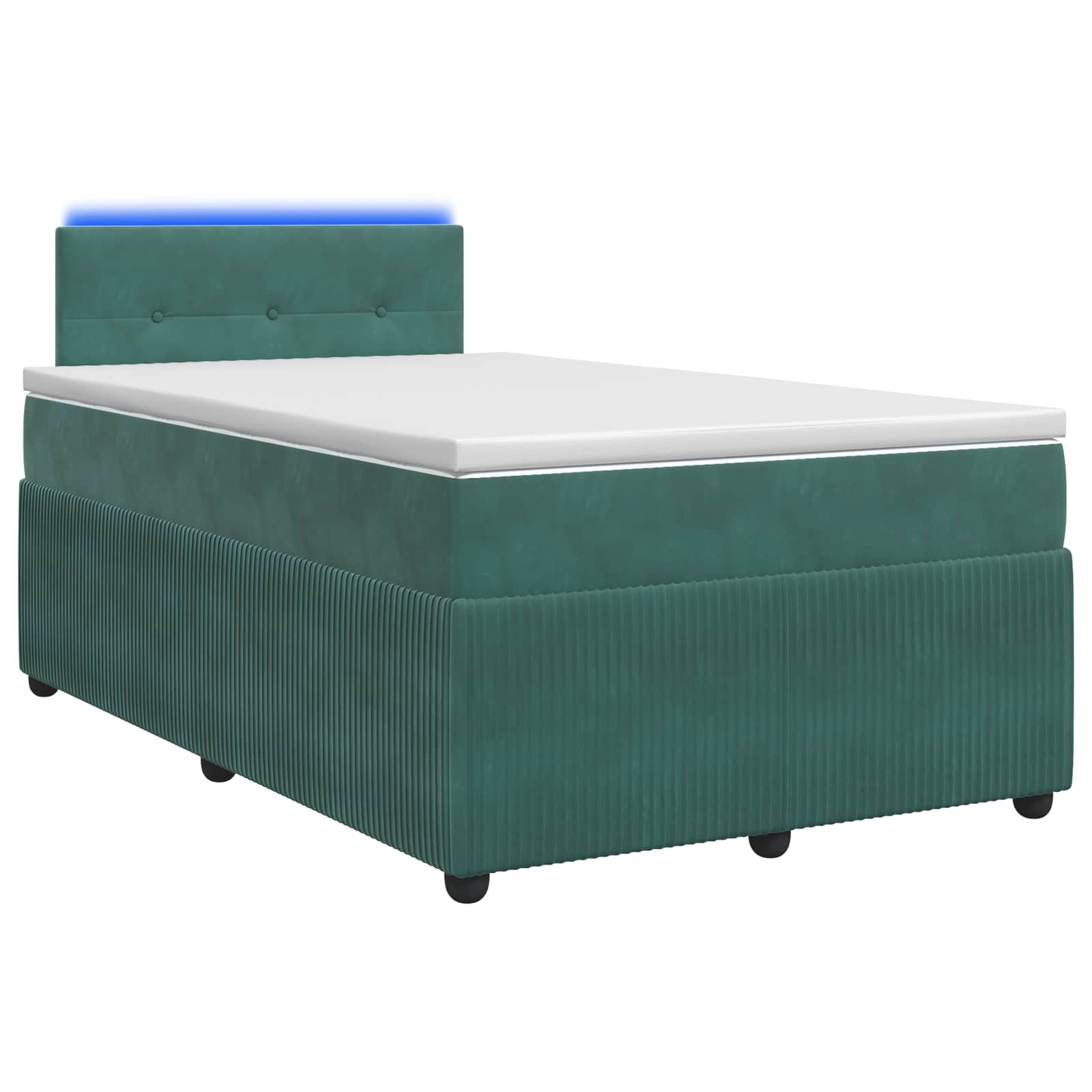 Boxspring krevet s madracem Tamnozelena 120 x 190 cm Baršun
