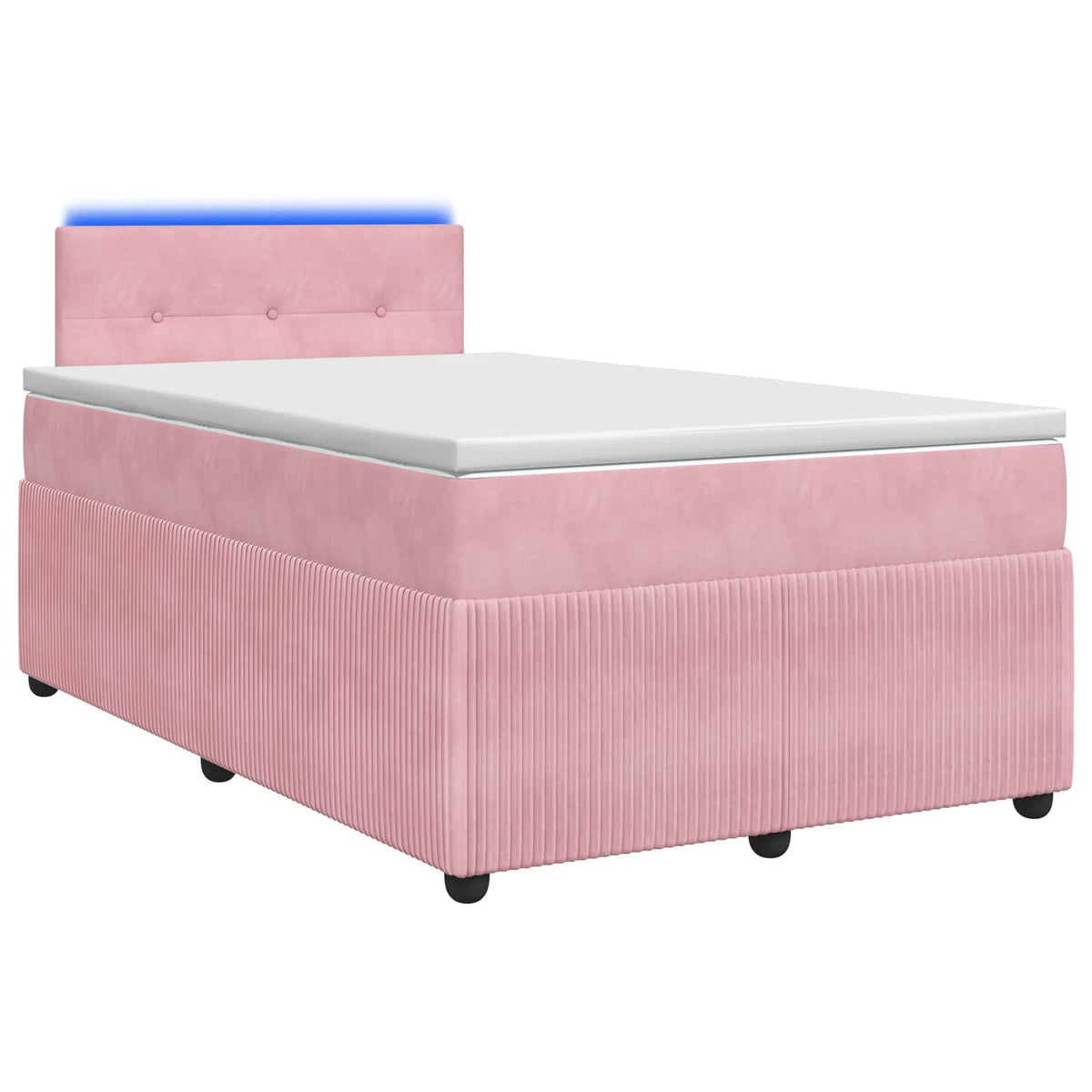 Boxspring krevet s madracem Ružičasta 120 x 190 cm Baršun