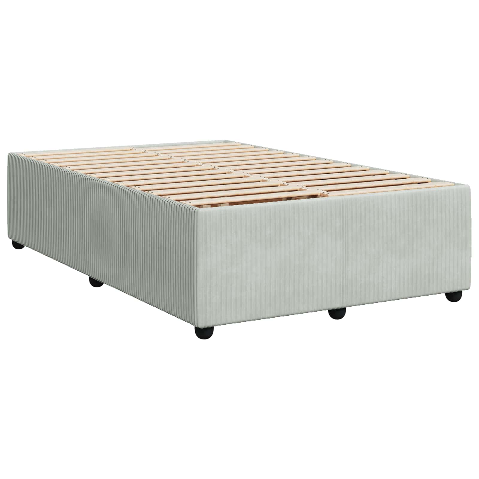 Boxspring krevet s madracem Svjetlosiva 120 x 190 cm Baršun