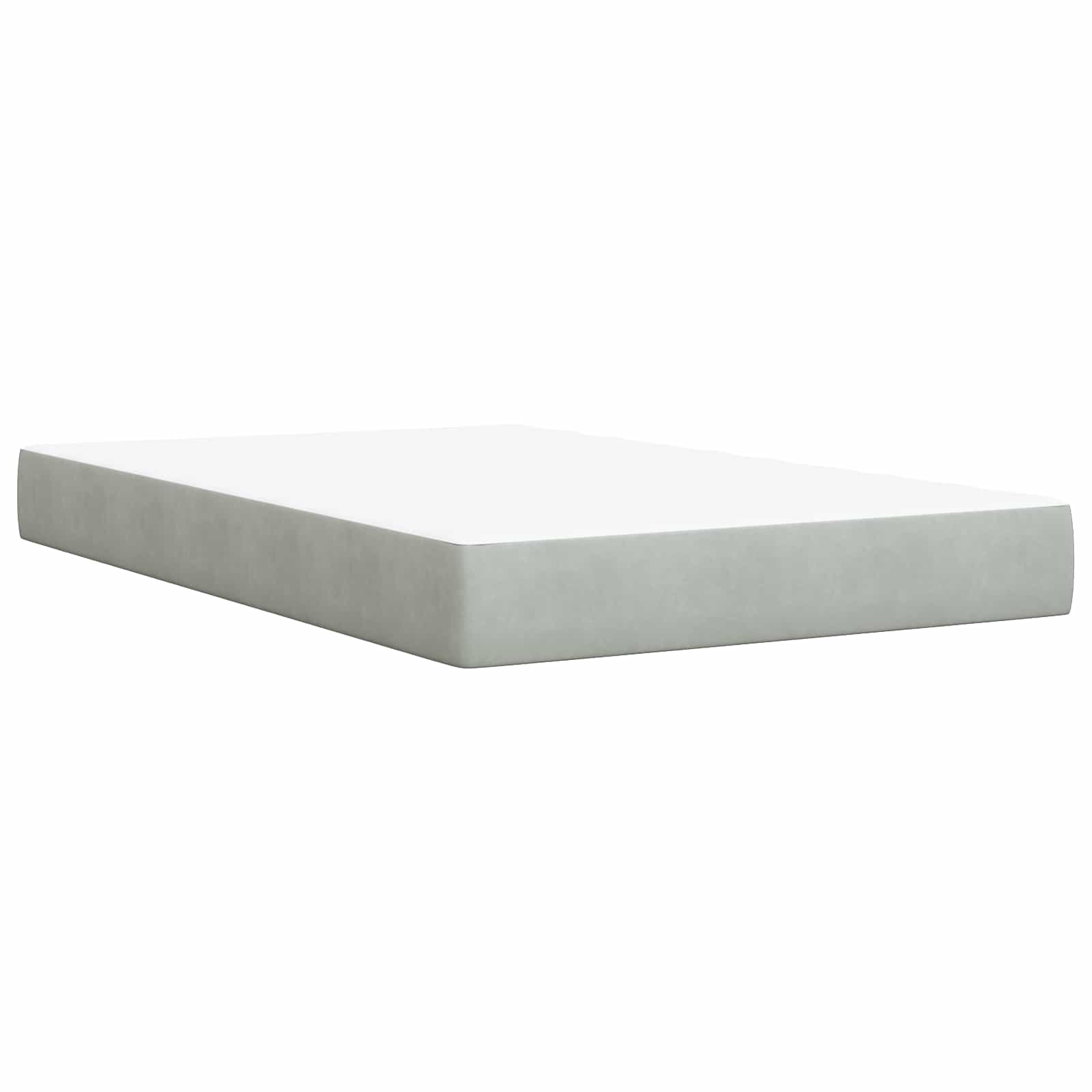 Boxspring krevet s madracem Svjetlosiva 120 x 190 cm Baršun