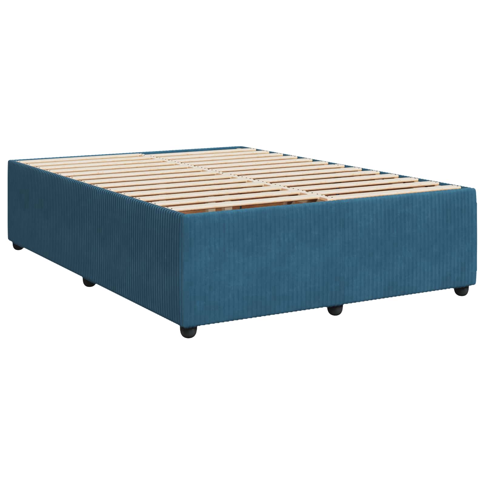 Boxspring krevet s madracem Plava 140 x 190 cm Baršun