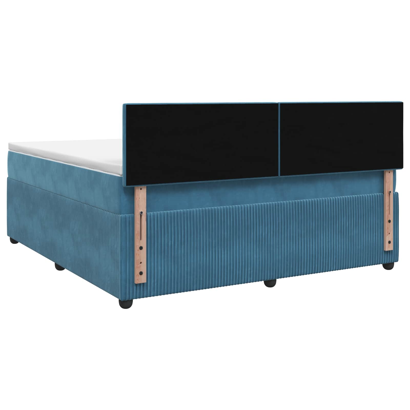 Boxspring krevet s madracem Plava 140 x 190 cm Baršun
