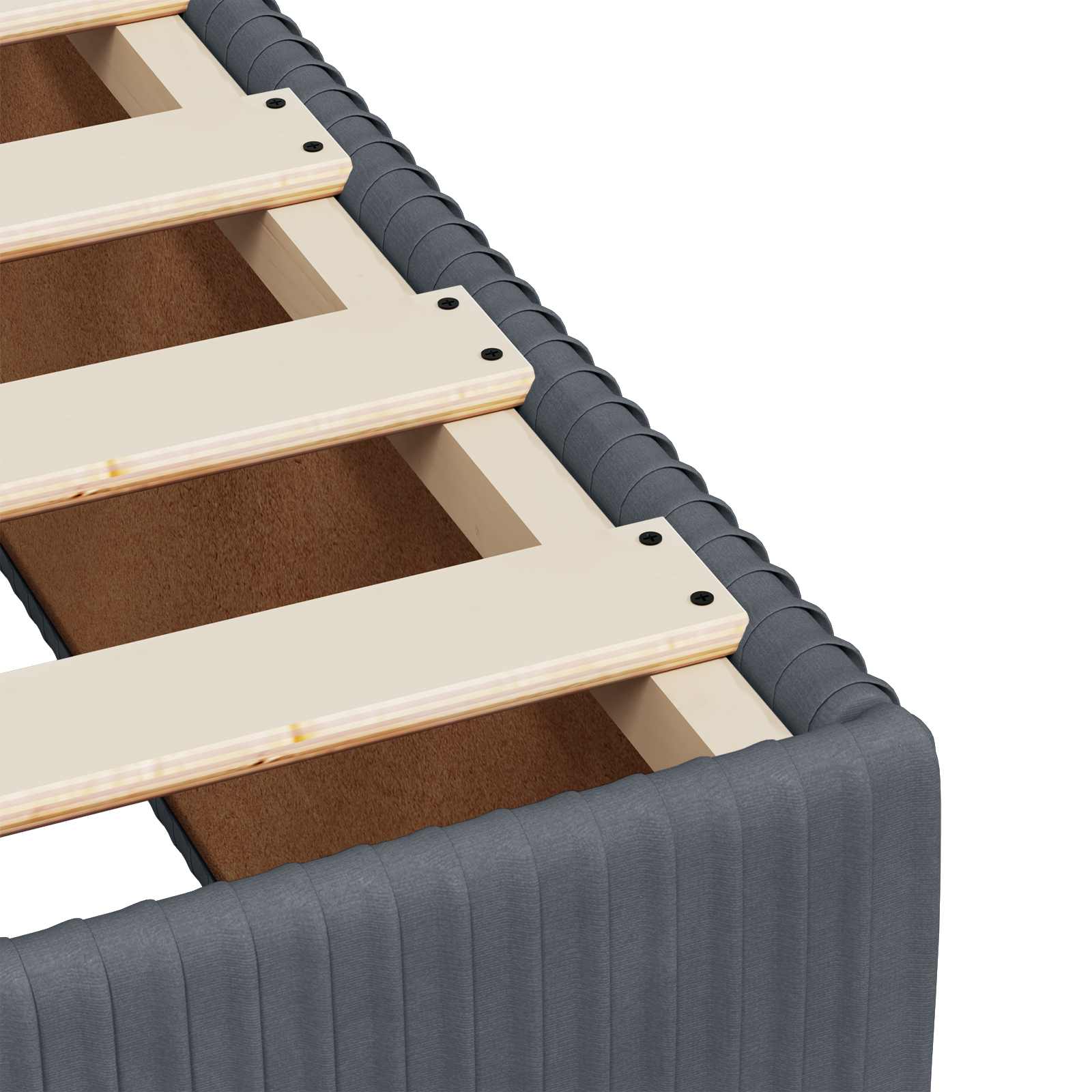 Boxspring krevet s madracem Tamnosiva 140 x 200 cm Baršun