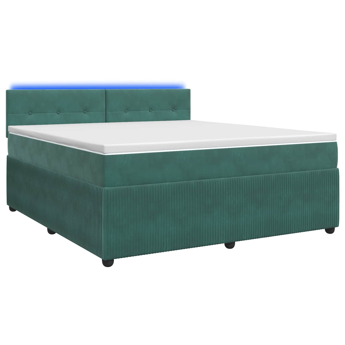 Boxspring krevet s madracem Tamnozelena 160 x 200 cm Baršun