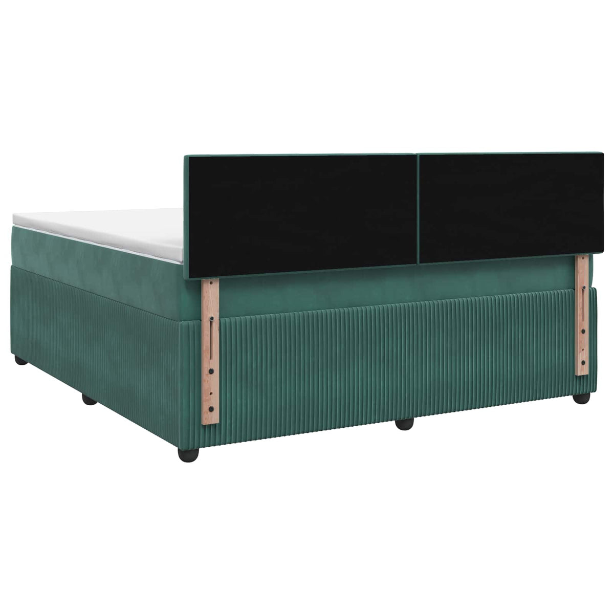 Boxspring krevet s madracem Tamnozelena 160 x 200 cm Baršun