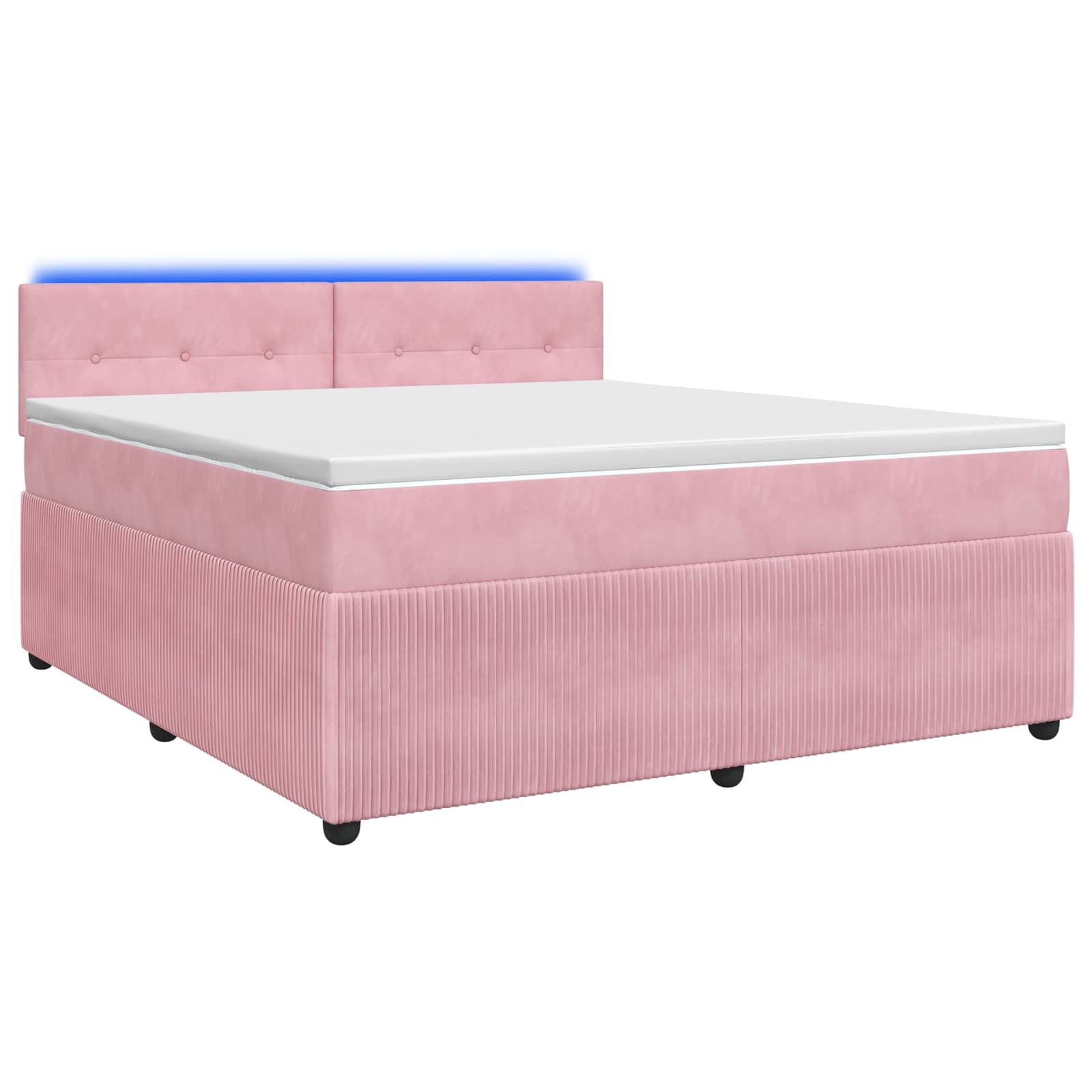 Boxspring krevet s madracem Ružičasta 160 x 200 cm Baršun