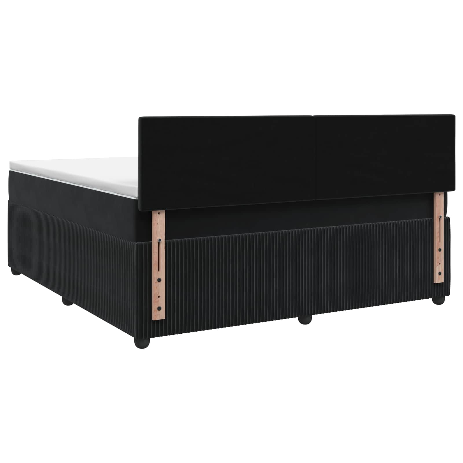 Boxspring krevet s madracem Crna 180 x 200 cm Baršun