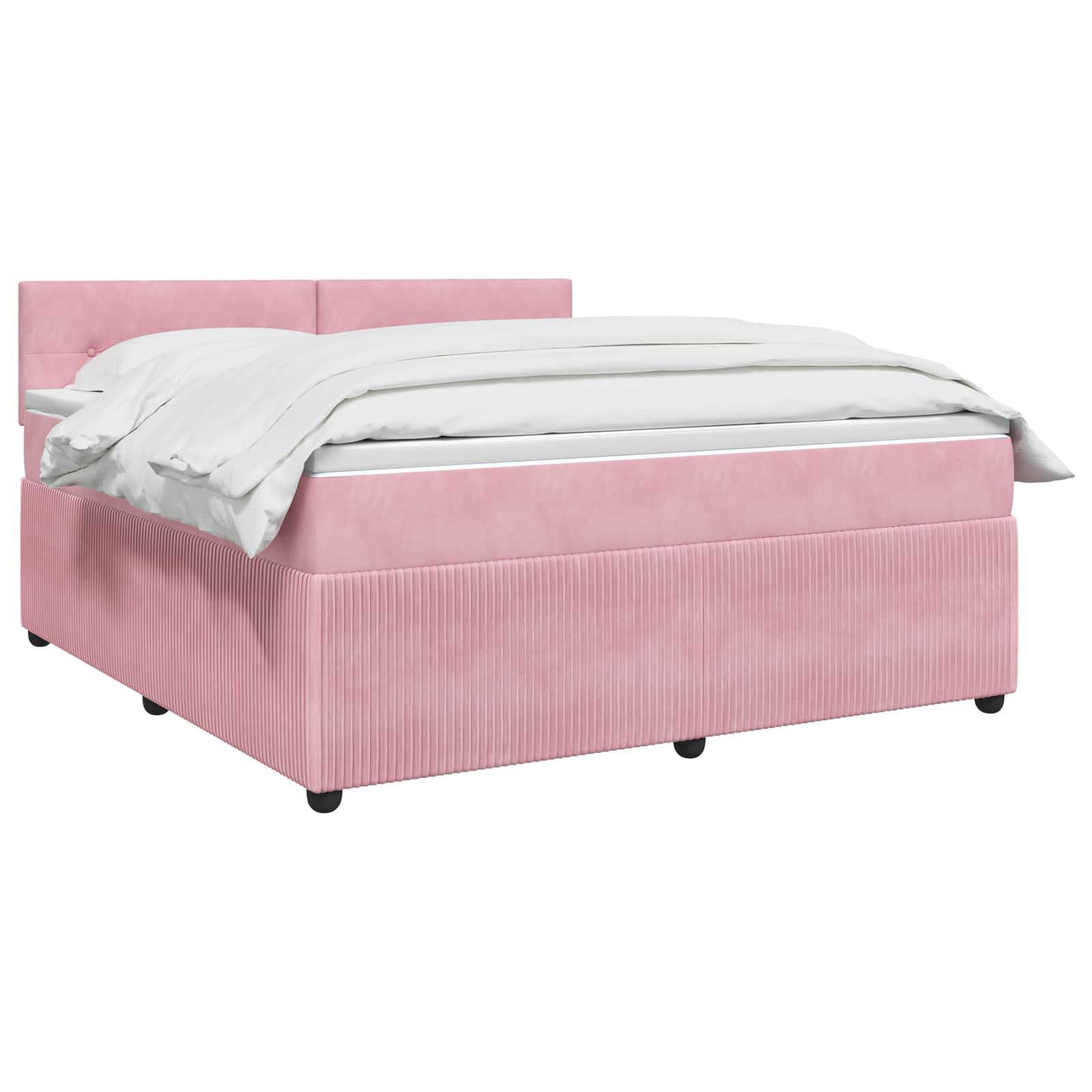 Boxspring krevet s madracem Ružičasta 180 x 200 cm Baršun