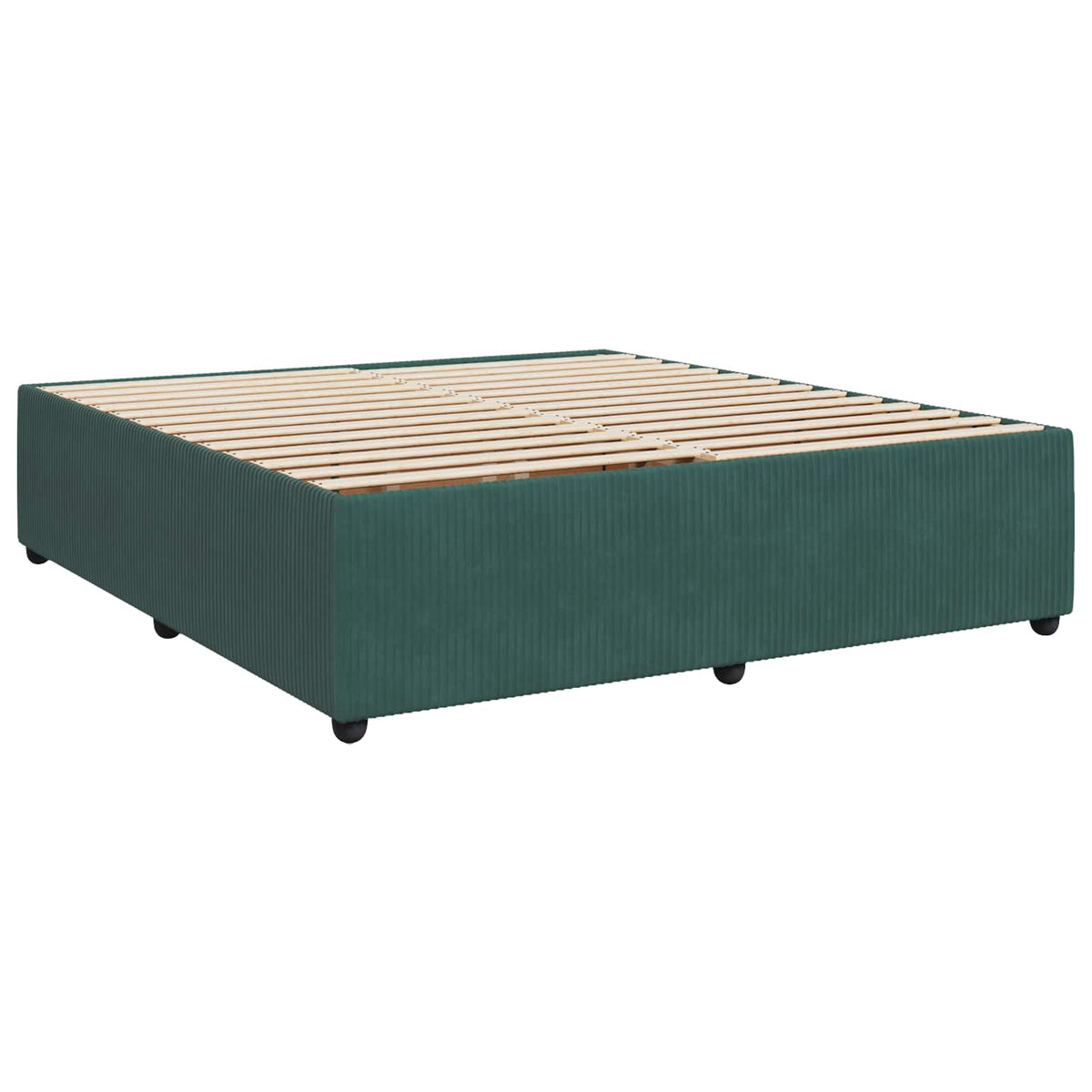 Boxspring krevet s madracem Tamnozelena 200 x 200 cm Baršun