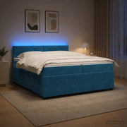 Boxspring krevet s madracem Plava 200 x 200 cm Baršun