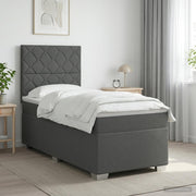 Boxspring krevet s madracem Tamnosiva 90 x 190 cm Tkanina