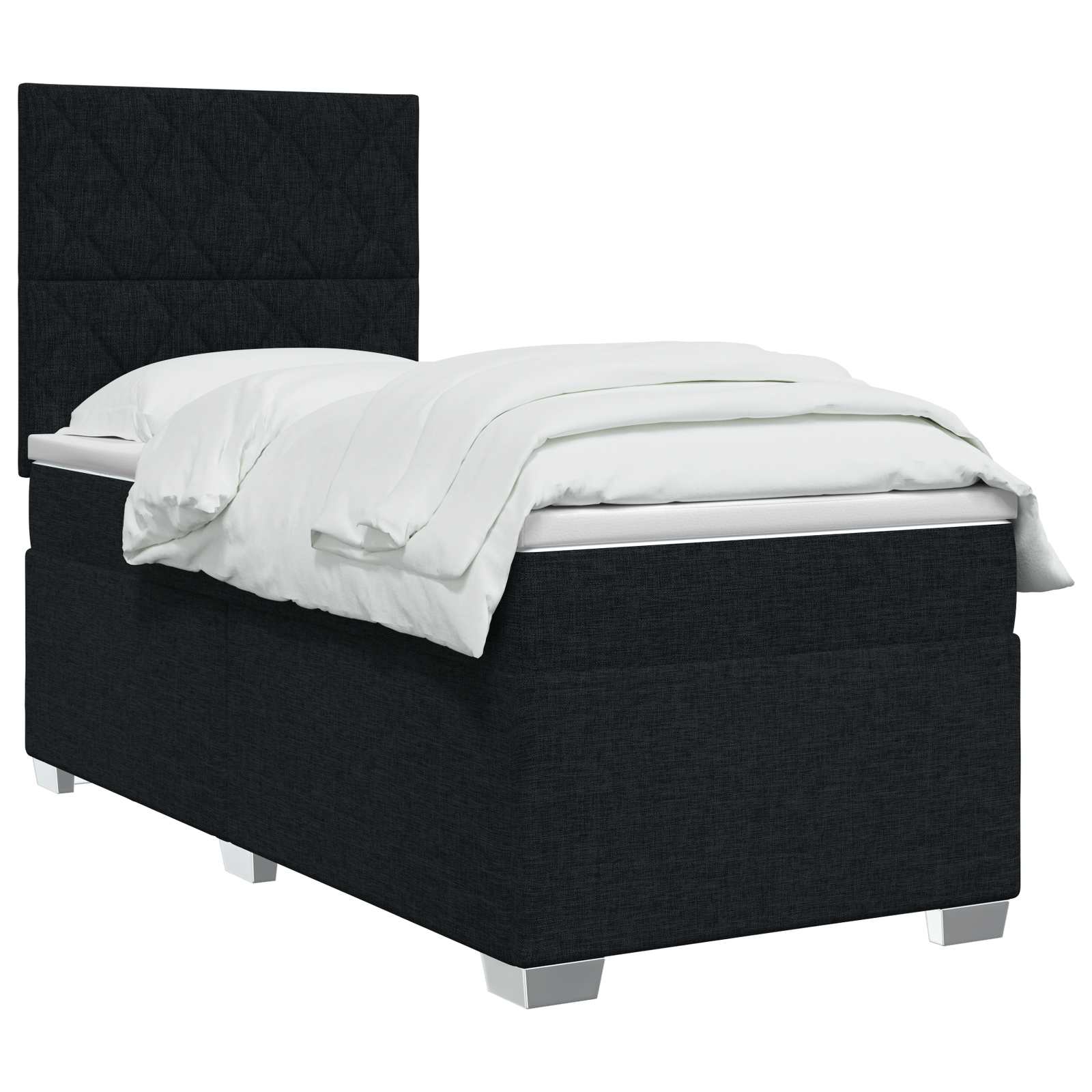 Boxspring krevet s madracem Crna 80 x 200 cm Tkanina
