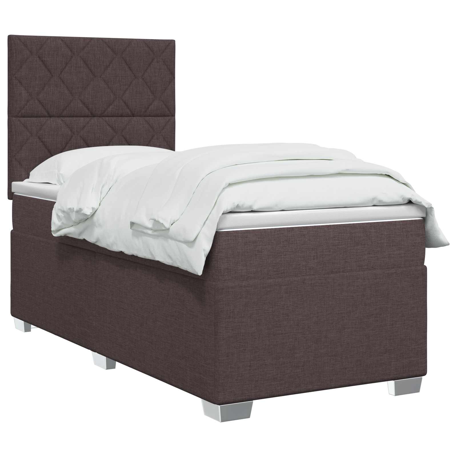 Boxspring krevet s madracem Tamno smeđa 80 x 200 cm Tkanina