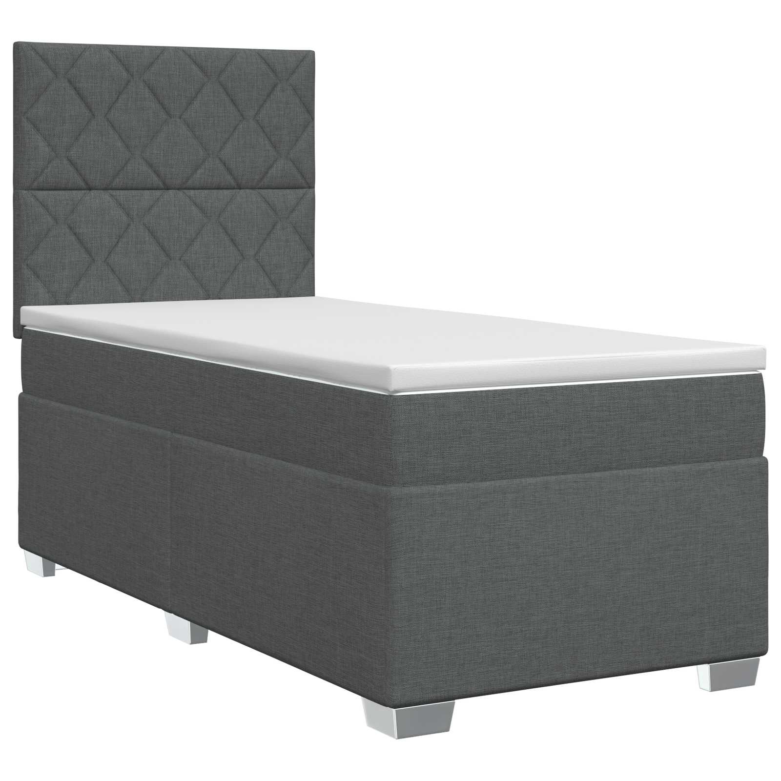 Boxspring krevet s madracem Tamnosiva 90 x 190 cm Tkanina