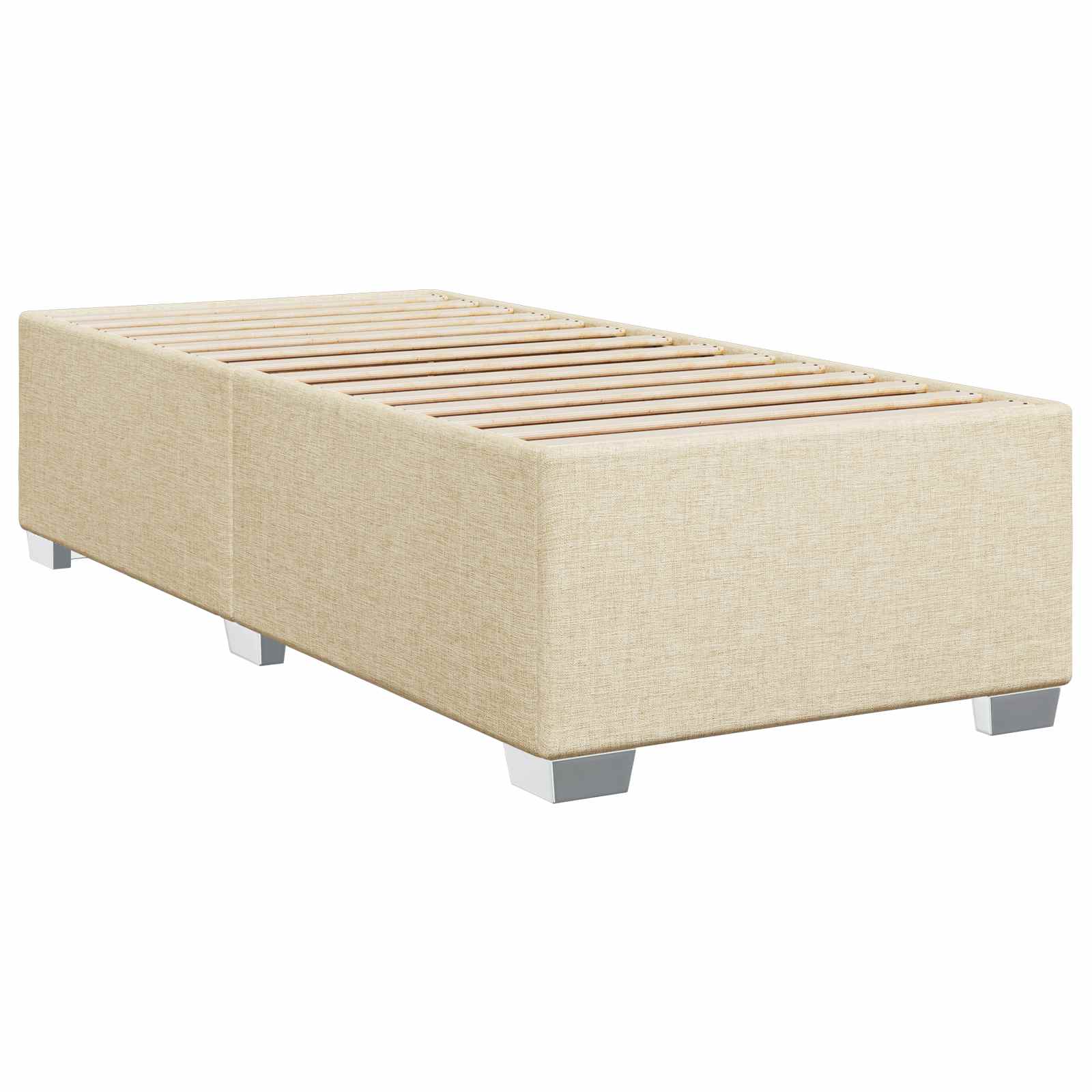Boxspring krevet s madracem Krem 90 x 200 cm Tkanina