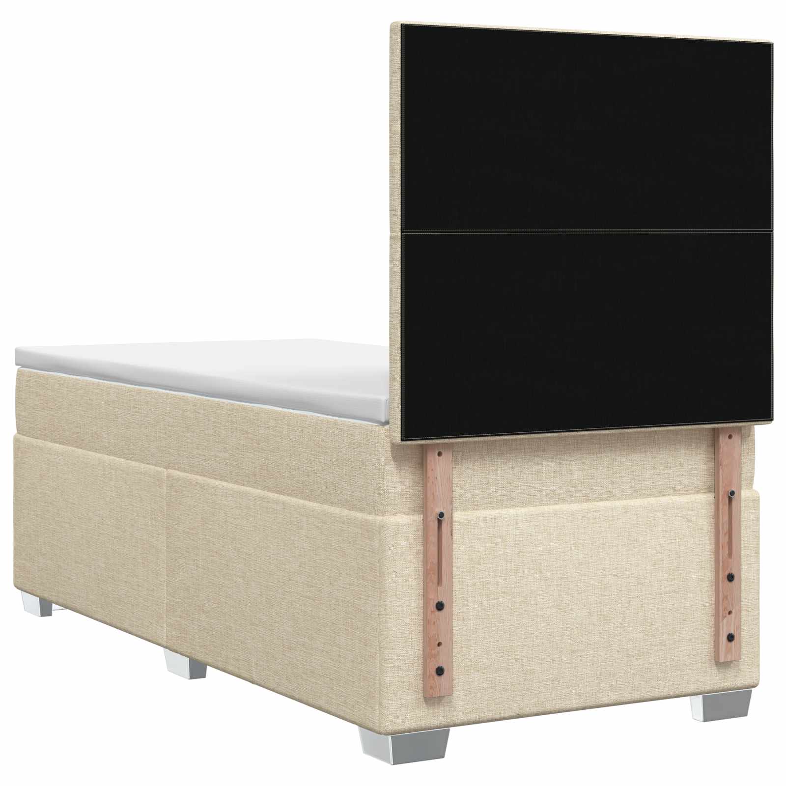 Boxspring krevet s madracem Krem 90 x 200 cm Tkanina