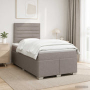 Boxspring krevet s madracem Sivosmeđa 120 x 190 cm Tkanina
