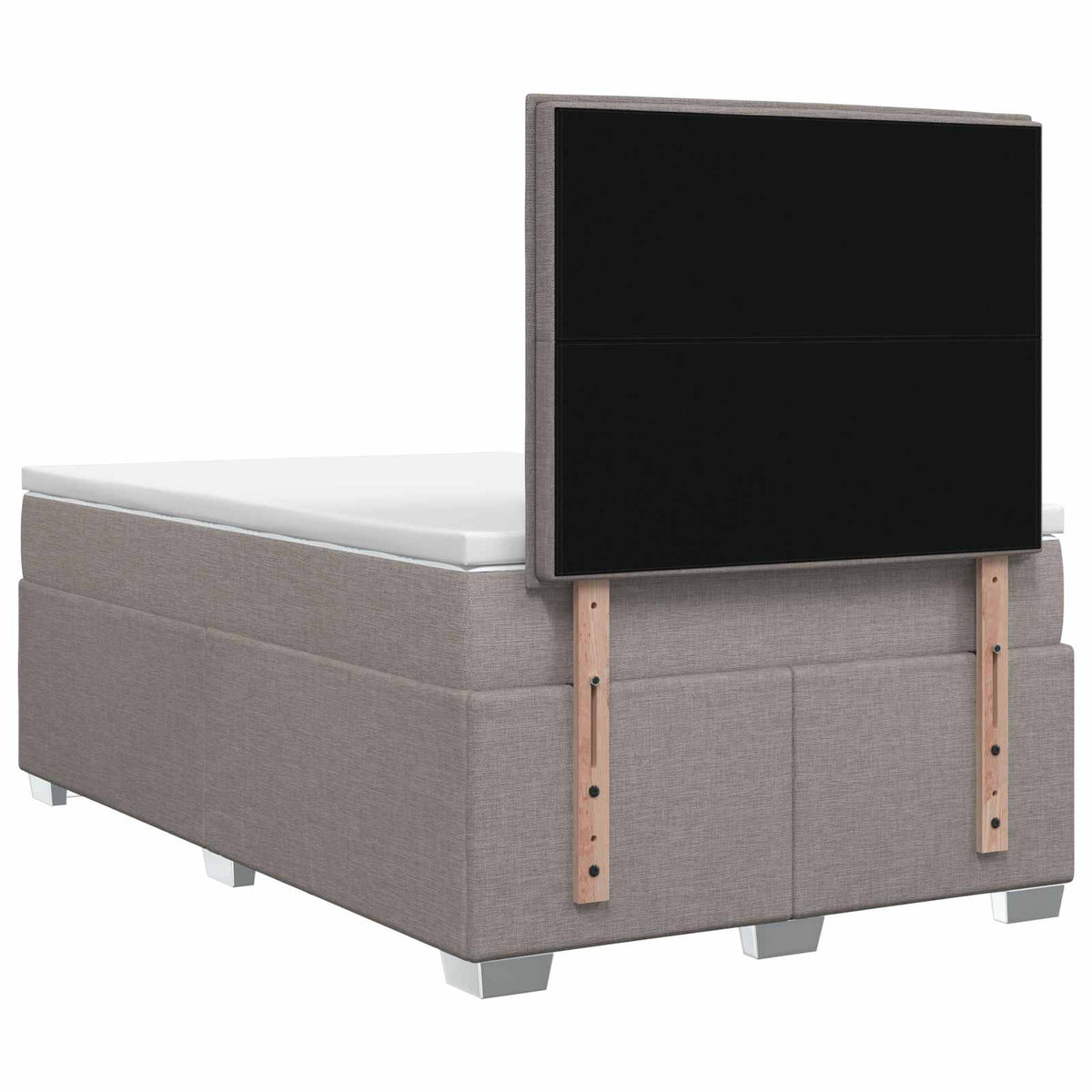 Boxspring krevet s madracem Sivosmeđa 120 x 190 cm Tkanina