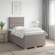Boxspring krevet s madracem Sivosmeđa 120 x 190 cm Tkanina