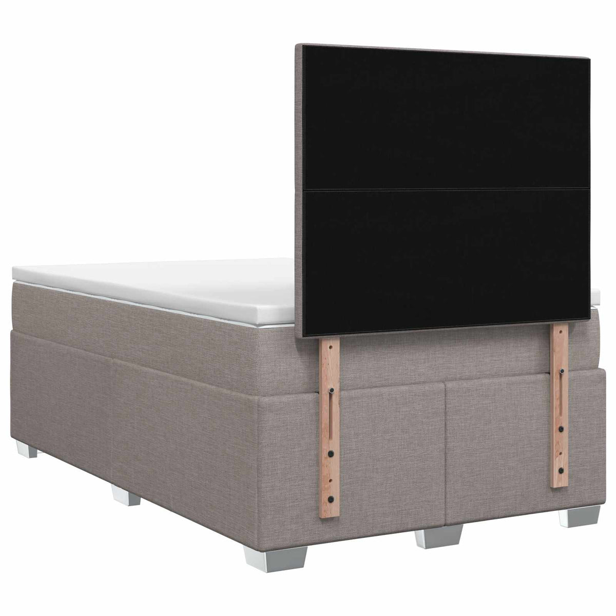 Boxspring krevet s madracem Sivosmeđa 120 x 190 cm Tkanina